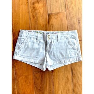 White, low-rise shorts